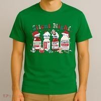 Funny Icu Nurse Christmas Silent Night Gift T-Shirt thumb 3