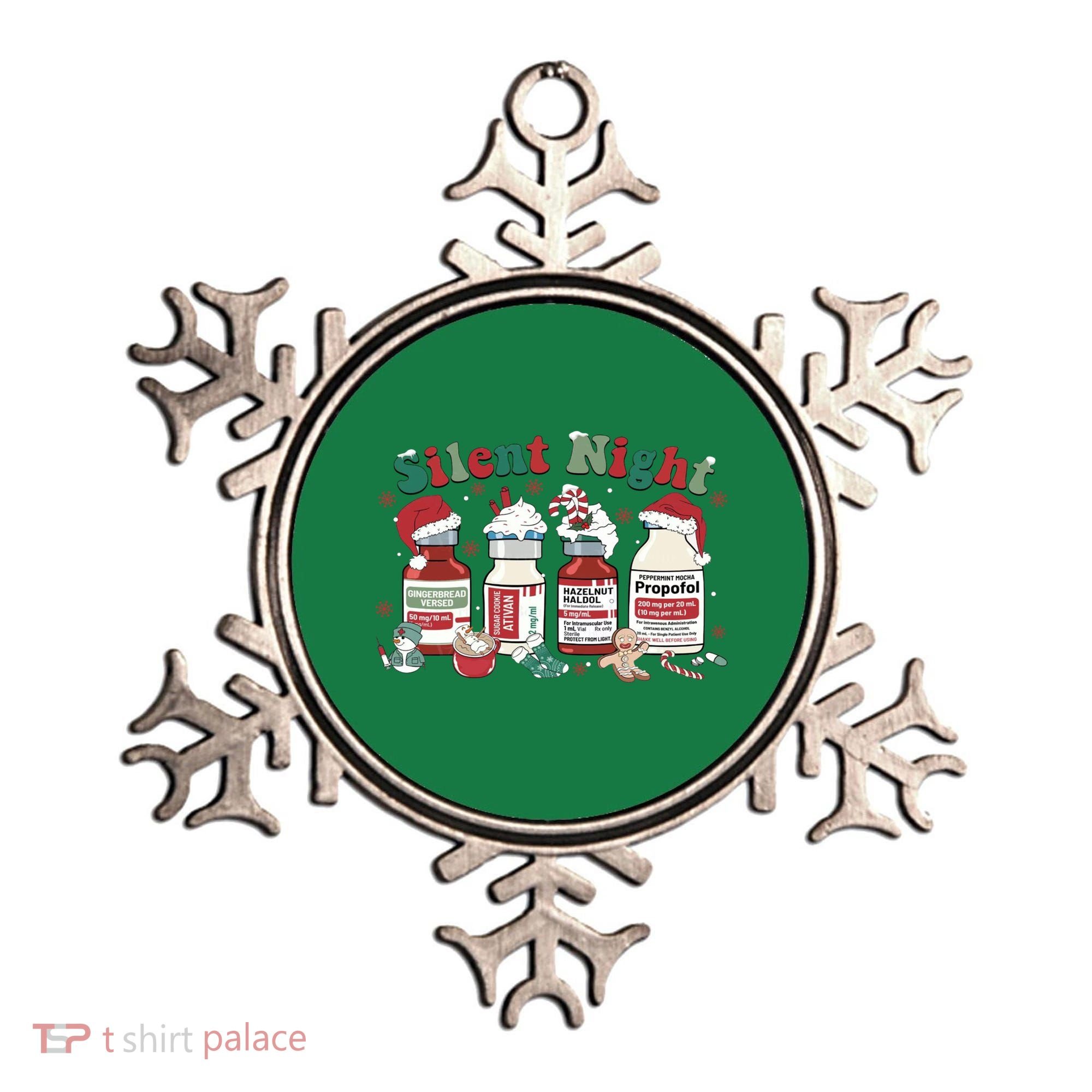 Funny Icu Nurse Christmas Silent Night Gift Ornament