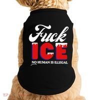 Fuck Ice No Human Is Illegal Doggie Tank thumb 0