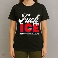 Fuck Ice No Human Is Illegal T-Shirt thumb 4