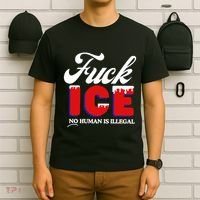 Fuck Ice No Human Is Illegal T-Shirt thumb 6