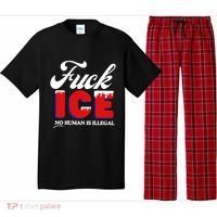Fuck Ice No Human Is Illegal Pajama Set thumb 0