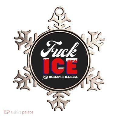 Fuck Ice No Human Is Illegal Ornament