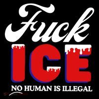 Fuck Ice No Human Is Illegal Ornament thumb 1