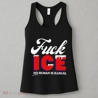 Fuck Ice No Human Is Illegal Women's Tank Top thumb 3