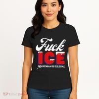 Fuck Ice No Human Is Illegal Women's T-Shirt thumb 4