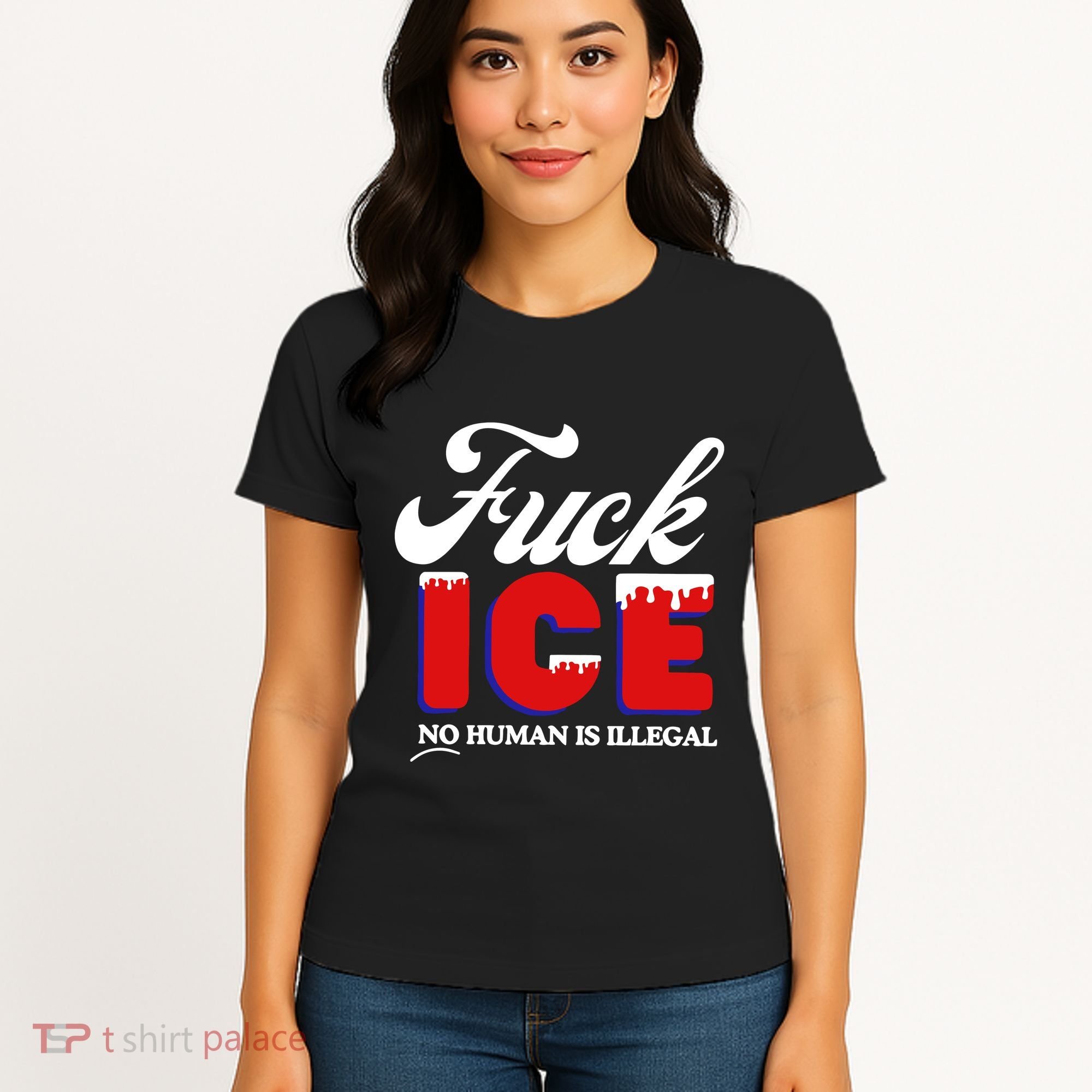Fuck Ice No Human Is Illegal Women's T-Shirt