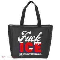 Fuck Ice No Human Is Illegal Tote Bag thumb 0