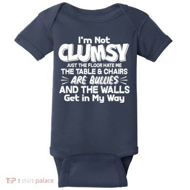 Funny I'm Not Clumsy Baby Bodysuit