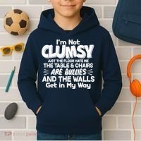Funny I'm Not Clumsy Kids Hoodie thumb 2
