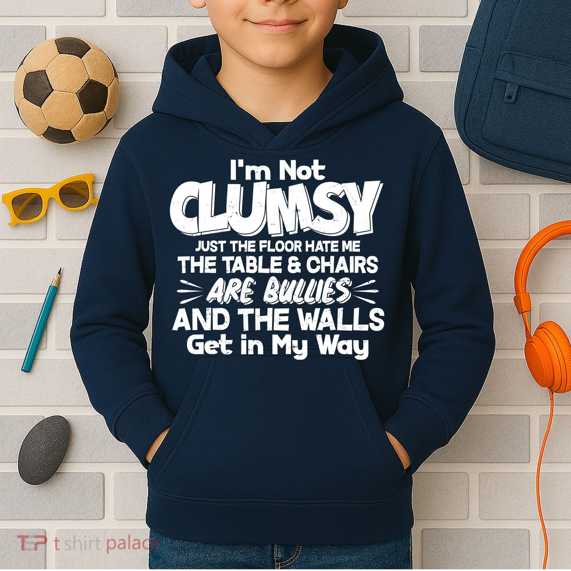 Funny I'm Not Clumsy Kids Hoodie