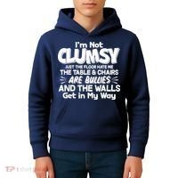 Funny I'm Not Clumsy Kids Hoodie thumb 4