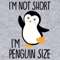 Funny IM Not Short IM Penguin Size Cute Penguin Gift Women's Sweatshirt thumb 2
