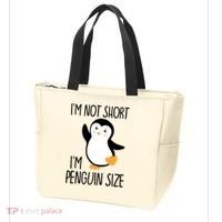 Funny IM Not Short IM Penguin Size Cute Penguin Gift Tote Bag thumb 3