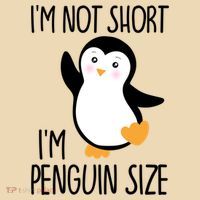 Funny IM Not Short IM Penguin Size Cute Penguin Gift Tote Bag thumb 4