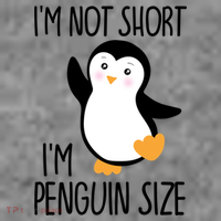 Funny IM Not Short IM Penguin Size Cute Penguin Gift Toddler Hoodie thumb 2