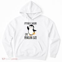 Funny IM Not Short IM Penguin Size Cute Penguin Gift Hoodie thumb 0