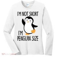 Funny IM Not Short IM Penguin Size Cute Penguin Gift Women's Long Sleeve Shirt thumb 0