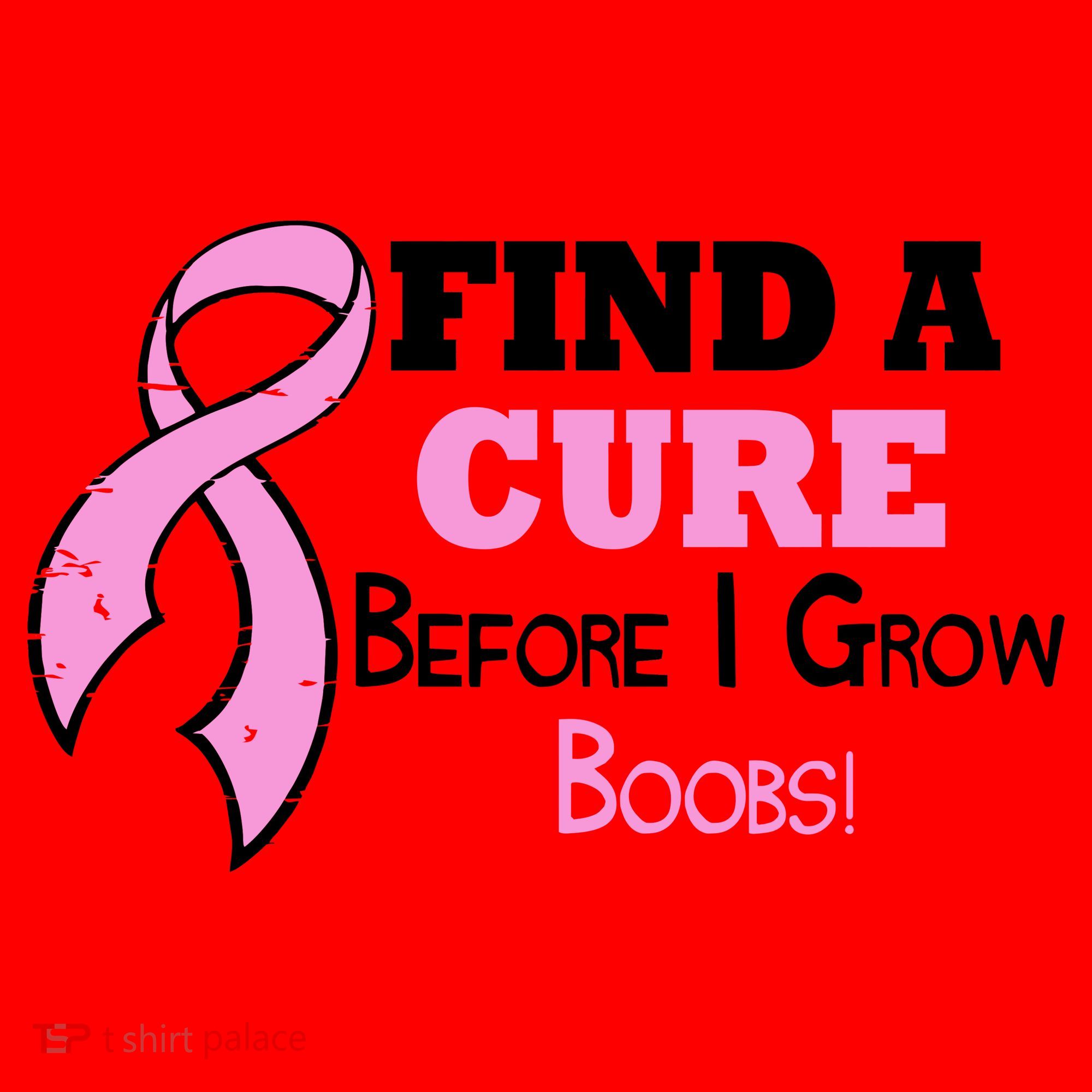 Find A Cure Before I Grow Boobs Santa Hat