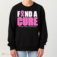 Find A Cure Breast Cancer Awareness Ribbon Women's Sweatshirt thumb 0