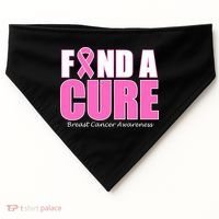 Find A Cure Breast Cancer Awareness Ribbon USA-Made Doggie Bandana thumb 0