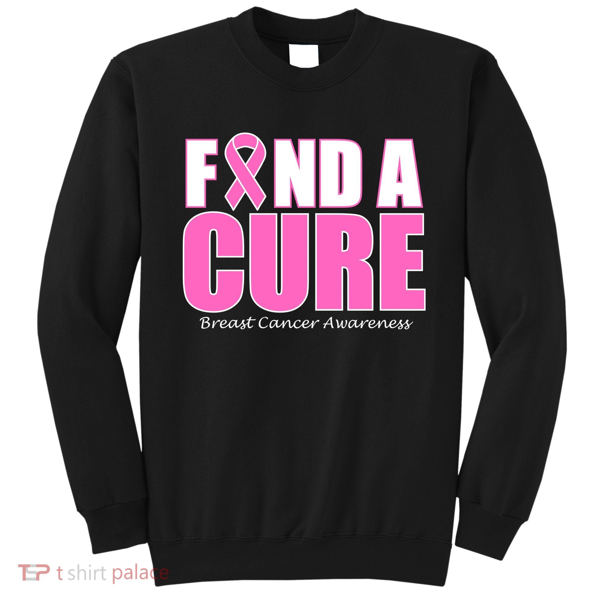 Find A Cure Breast Cancer Awareness Ribbon Sweatshirt