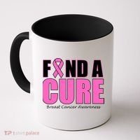Find A Cure Breast Cancer Awareness Ribbon Coffee Mug thumb 0