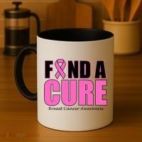 Find A Cure Breast Cancer Awareness Ribbon Coffee Mug thumb 4