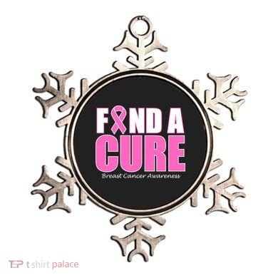 Find A Cure Breast Cancer Awareness Ribbon Ornament