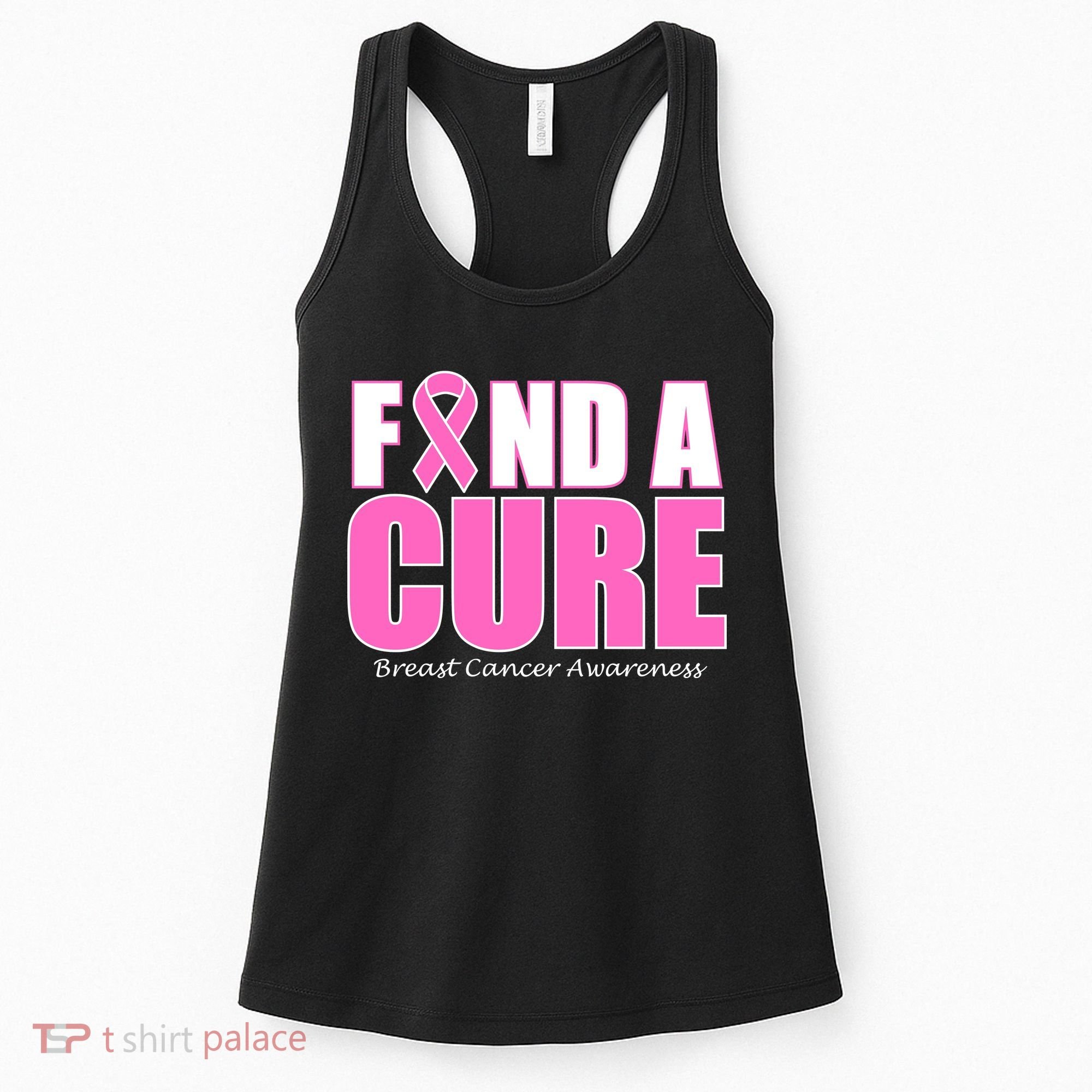 Find A Cure Breast Cancer Awareness Ribbon Women's Tank Top