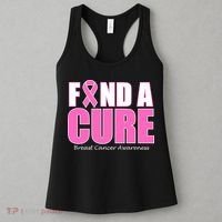 Find A Cure Breast Cancer Awareness Ribbon Women's Tank Top thumb 3