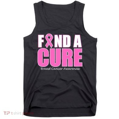 Find A Cure Breast Cancer Awareness Ribbon Tank Top