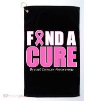 Find A Cure Breast Cancer Awareness Ribbon Golf Towel thumb 0