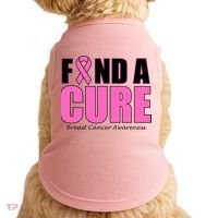 Find A Cure Breast Cancer Awareness Ribbon Doggie Tank thumb 0