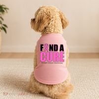 Find A Cure Breast Cancer Awareness Ribbon Doggie Tank thumb 2