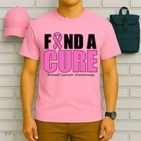 Find A Cure Breast Cancer Awareness Ribbon T-Shirt thumb 6