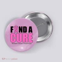 Find A Cure Breast Cancer Awareness Ribbon Button thumb 0