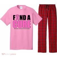 Find A Cure Breast Cancer Awareness Ribbon Pajama Set thumb 0