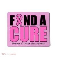 Find A Cure Breast Cancer Awareness Ribbon Mousepad thumb 0