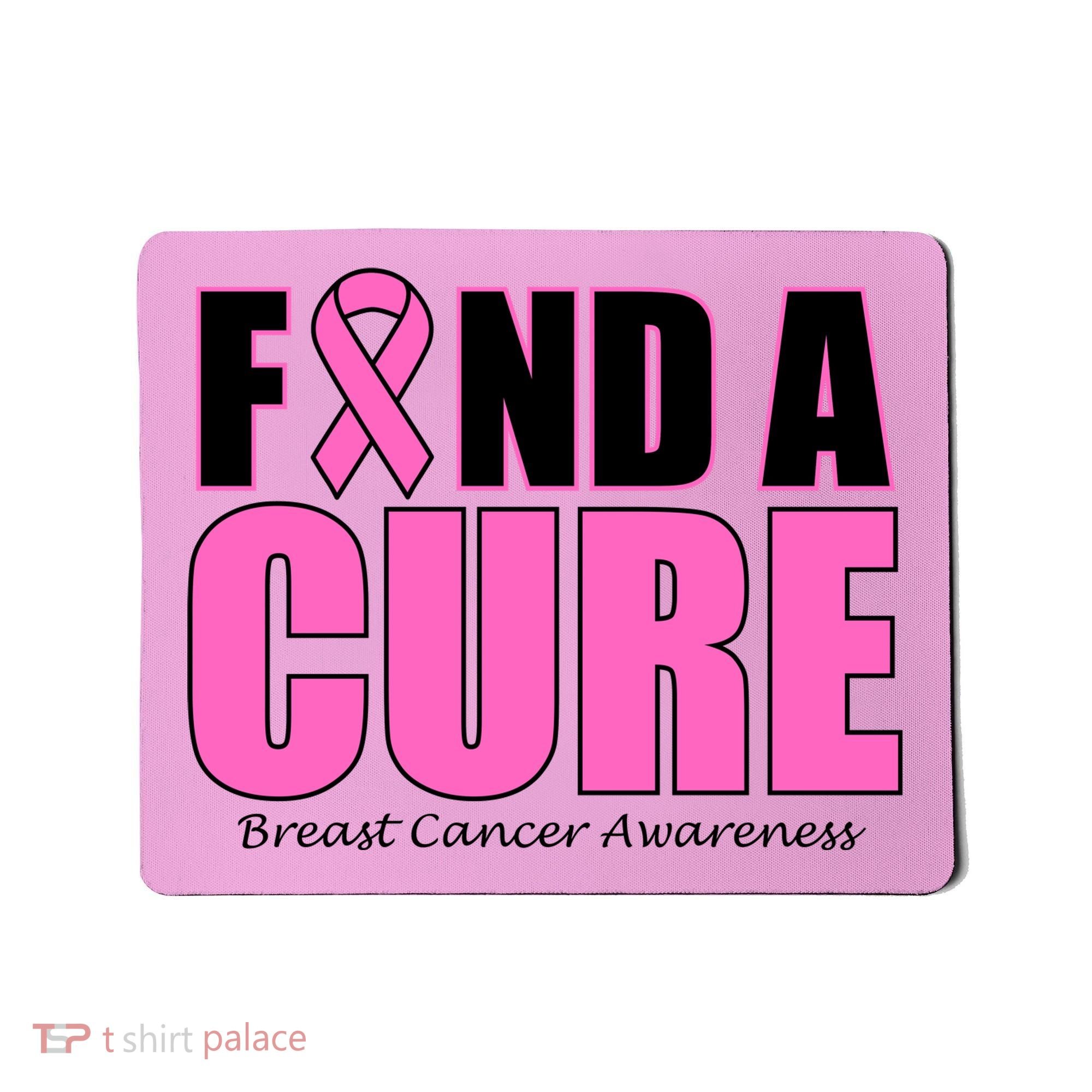 Find A Cure Breast Cancer Awareness Ribbon Mousepad