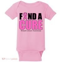 Find A Cure Breast Cancer Awareness Ribbon Baby Bodysuit thumb 0