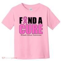 Find A Cure Breast Cancer Awareness Ribbon Toddler T-Shirt thumb 0