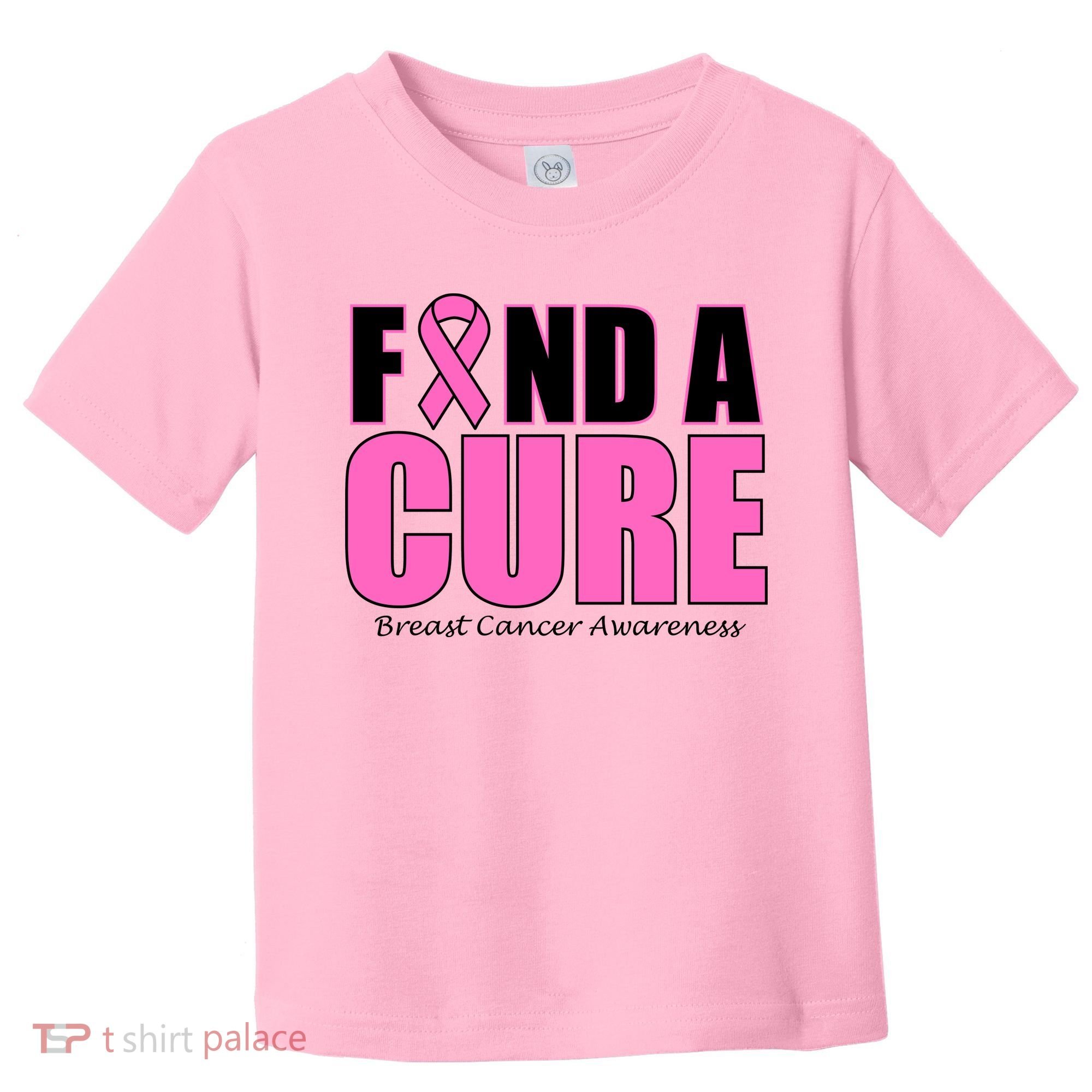 Find A Cure Breast Cancer Awareness Ribbon Toddler T-Shirt