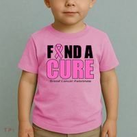 Find A Cure Breast Cancer Awareness Ribbon Toddler T-Shirt thumb 2