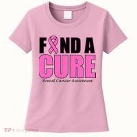 Find A Cure Breast Cancer Awareness Ribbon Women's T-Shirt thumb 0