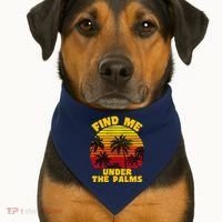 Find Me Under The Palms USA-Made Doggie Bandana thumb 1