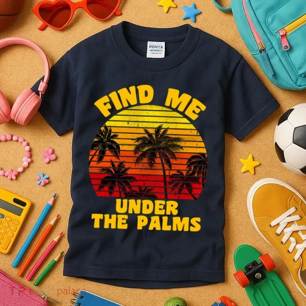 Find Me Under The Palms Kids T-Shirt