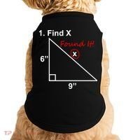 Find X Found It Funny Math School Doggie Tank thumb 0