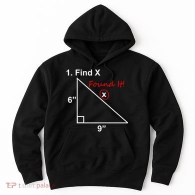 Find X Found It Funny Math School Hoodie