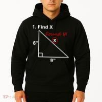 Find X Found It Funny Math School Hoodie thumb 2
